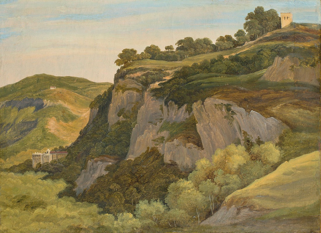 Heinrich Reinhold - Landschaft oberhalb von Subiaco