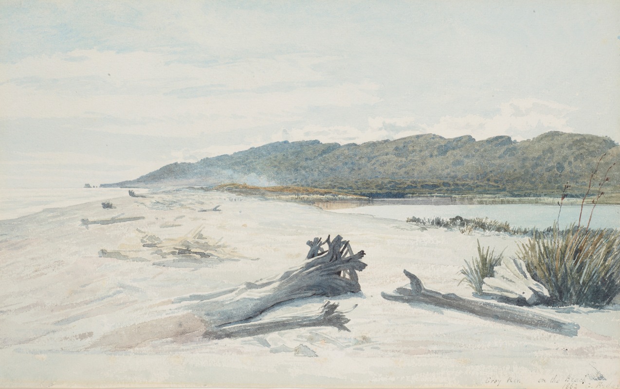 James Crowe Richmond - Grey River, on the beach