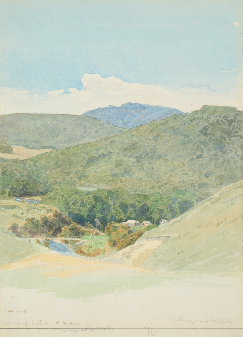 James Crowe Richmond - Junction of Slate and Aorere Rivers, Collingwood Goldfields