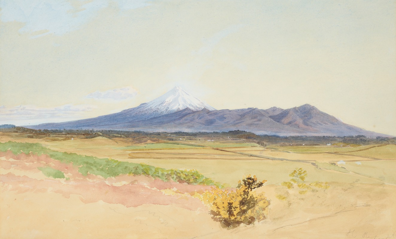 James Crowe Richmond - Mount Egmont and Pouakai, from New Plymouth