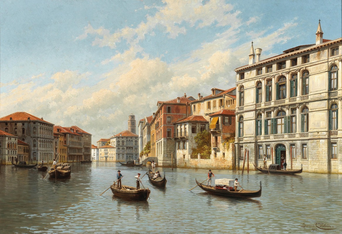 Jacques François Carabain - Venice, the Grand Canal