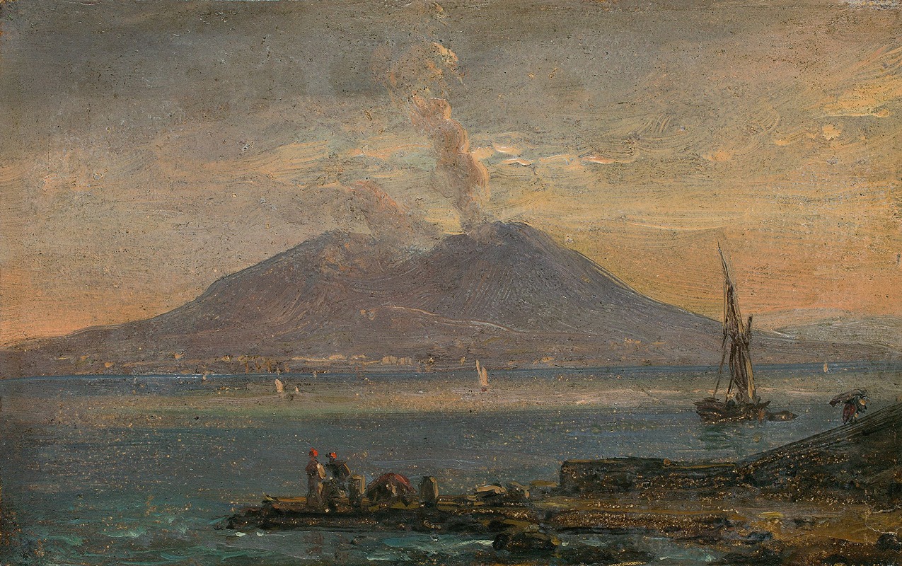 Johan Christian Dahl - Vesuvius seen from Posillipo