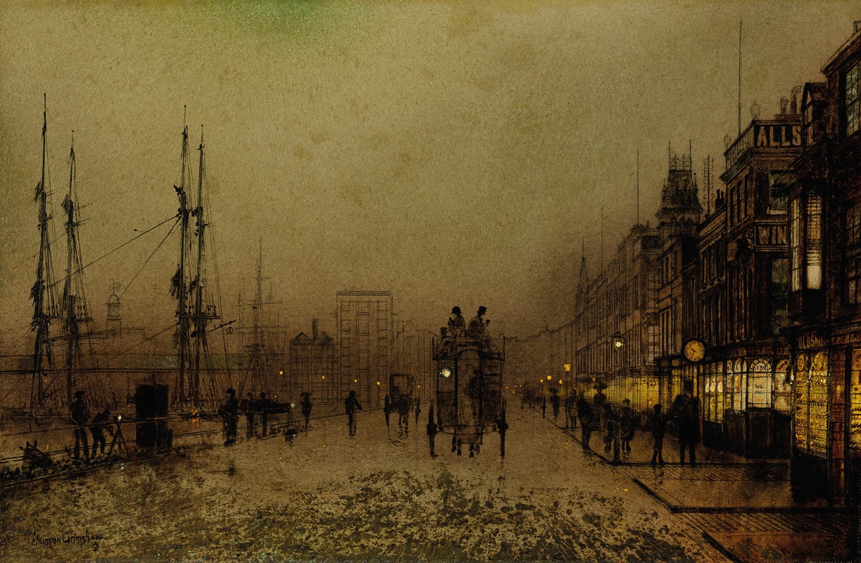 John Atkinson Grimshaw - Glasgow docks, at twilight