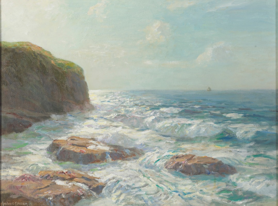 Julius Olsson - Silver sea, Irish coast