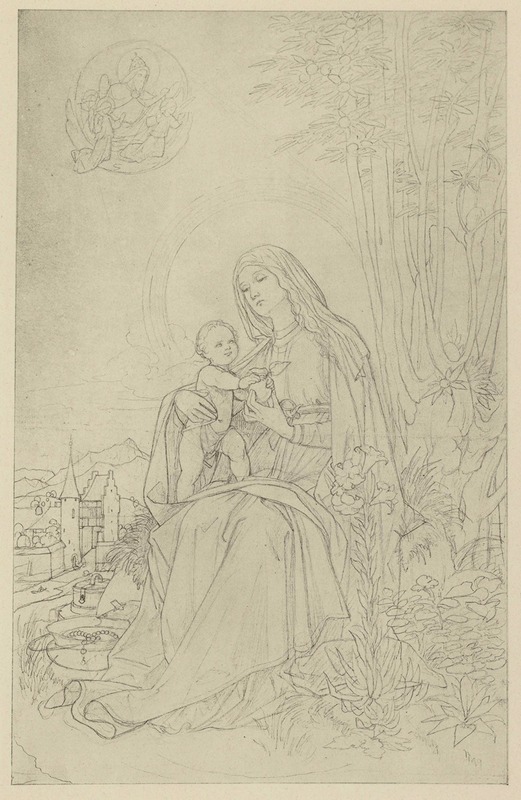 Eduard von Steinle - Madonna mit dem Kinde in deutscher Landschaft