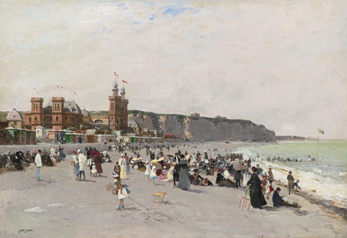 Luigi Loir - View of the Beach and Casino at Dieppe
