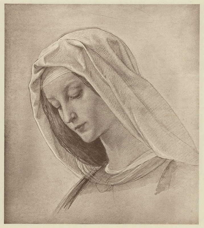 Madonnenkopf by Eduard von Steinle - Artvee
