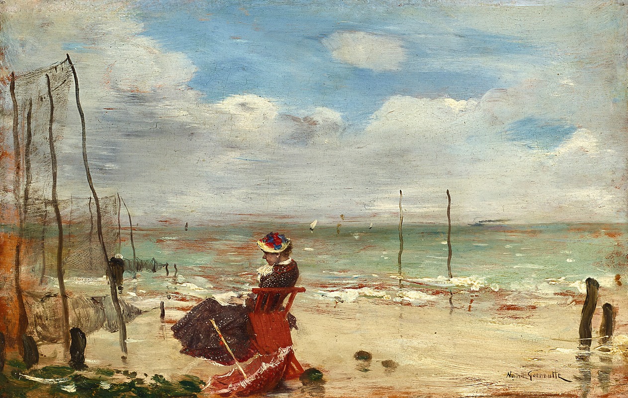 Norbert Goeneutte - Femme sur la plage
