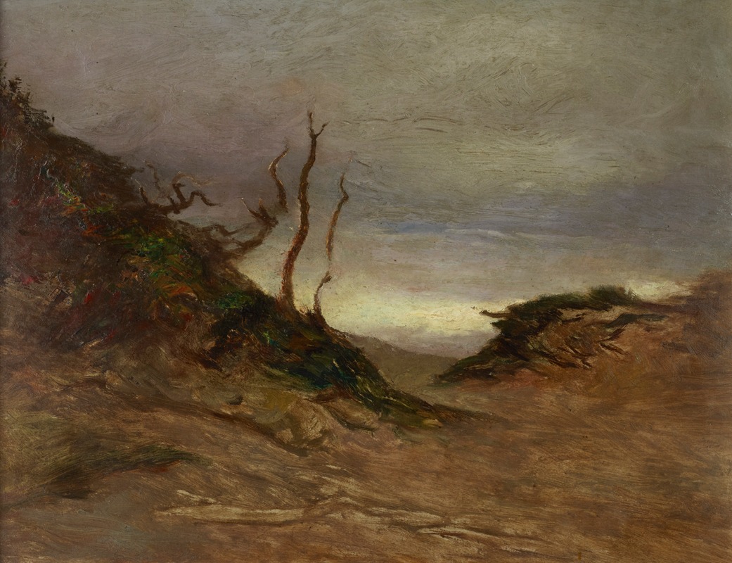 Petrus van der Velden - Landscape with bare trees