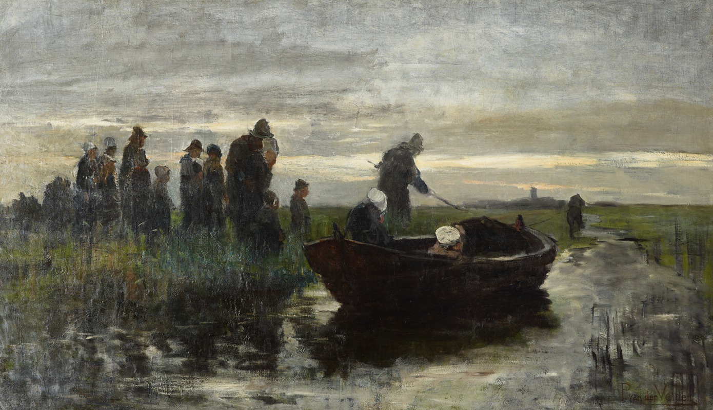 Petrus van der Velden - Marken funeral barge