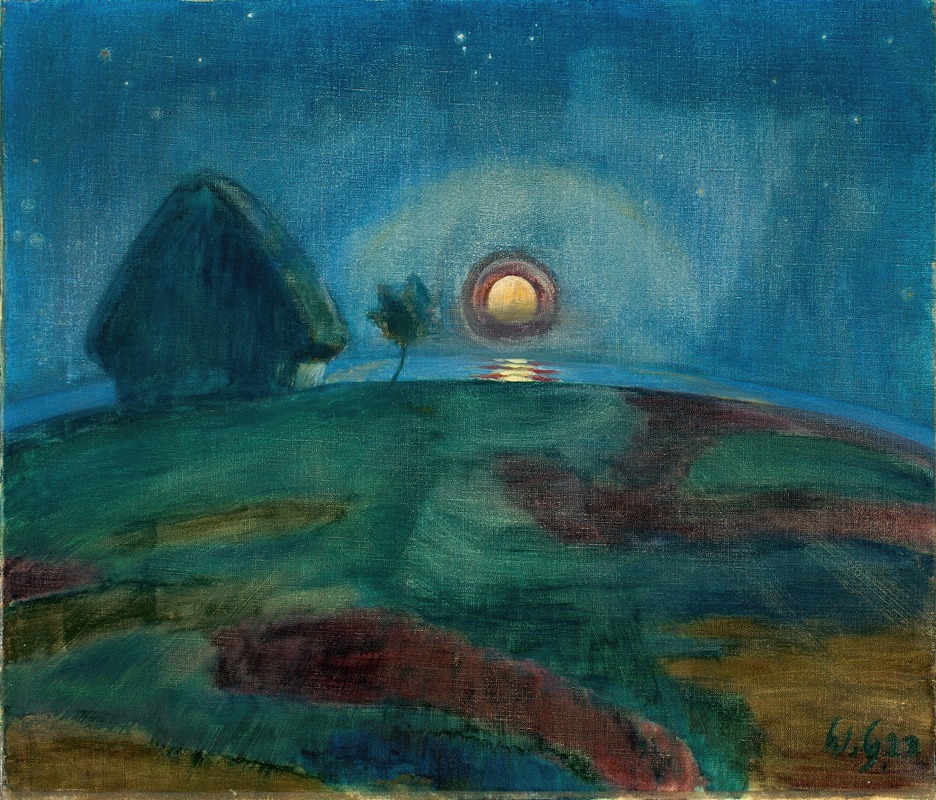 Walter Gramatté - Mondaufgang auf Hiddensoe
