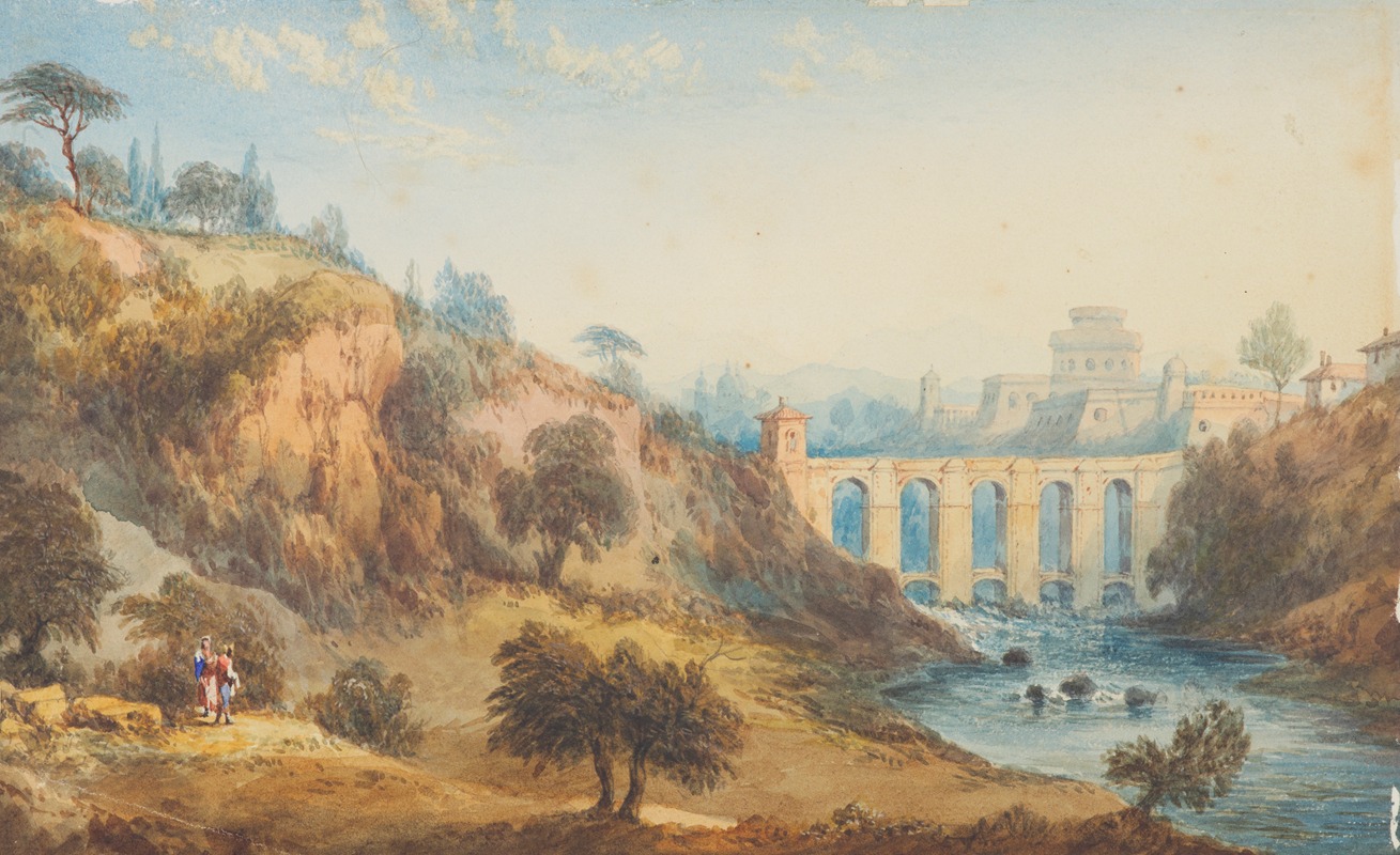 William Crouch - A bridge near Rome