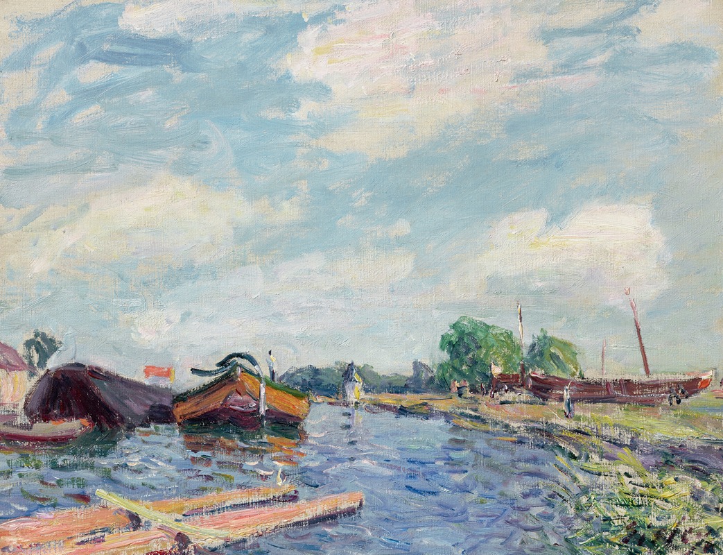 Alfred Sisley - Canal du Loing à Saint-Mammès