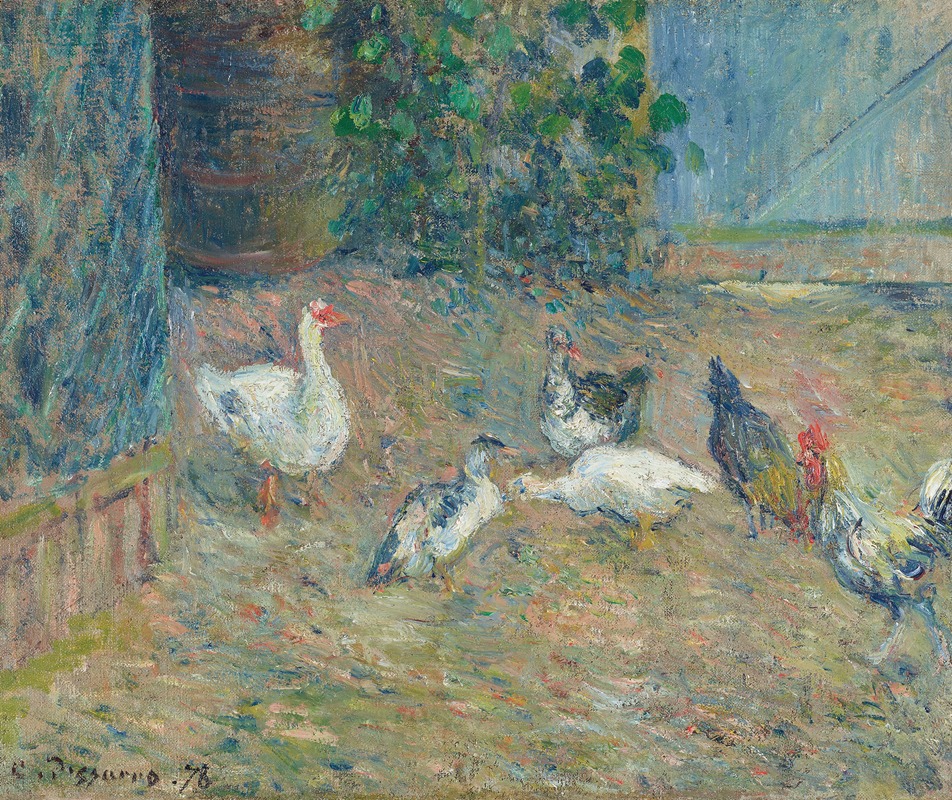 Camille Pissarro - Poulailler à la maison rouge, Pontoise