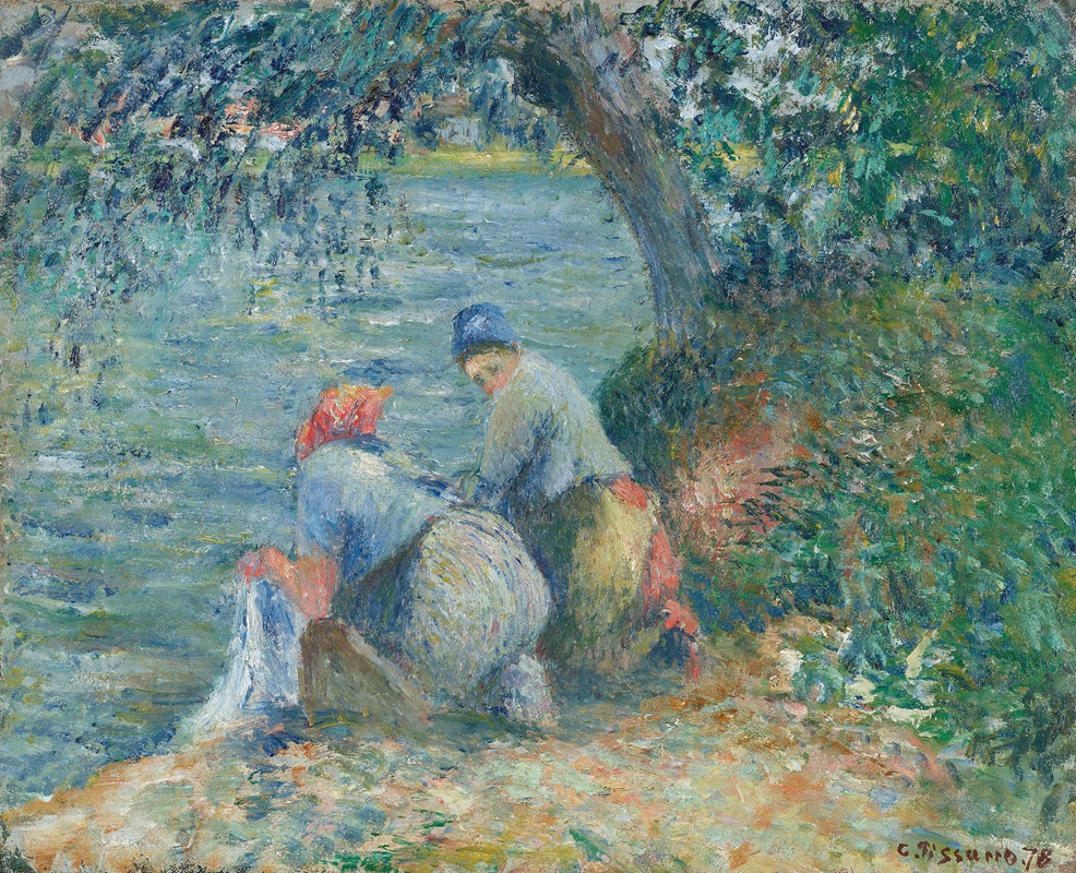 Camille Pissarro - Laveuses au bord de l’eau, Pontoise