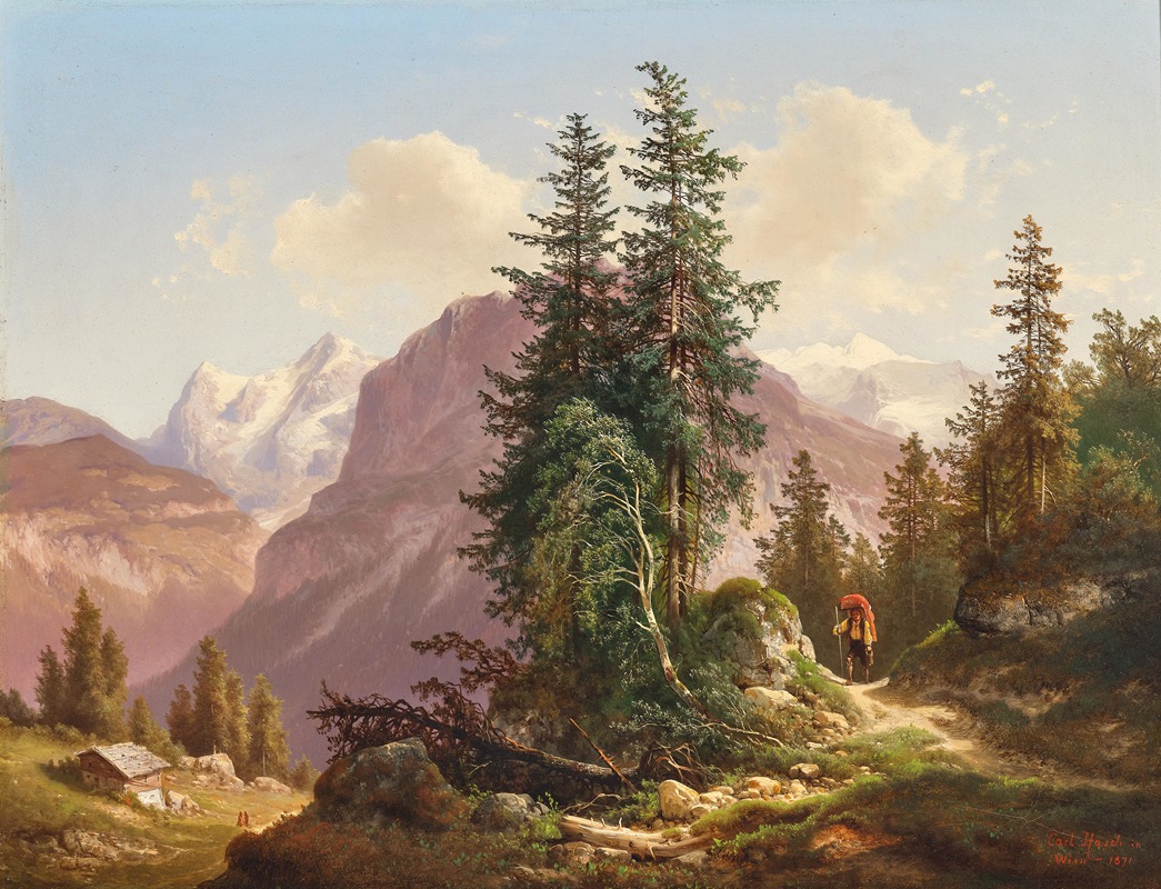 Carl Hasch - Der Eiger, der Mönch und der Silberhorn in der Schweiz