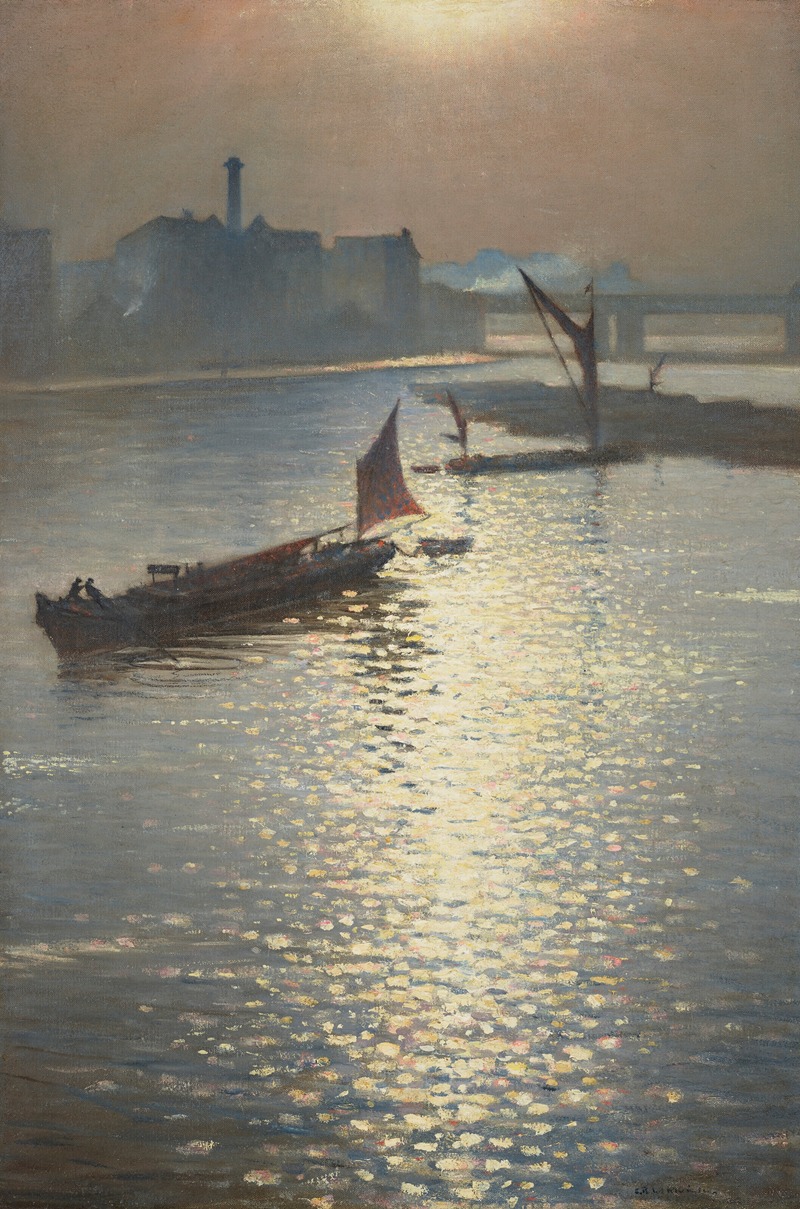 Christopher R. W. Nevinson - From Waterloo Bridge