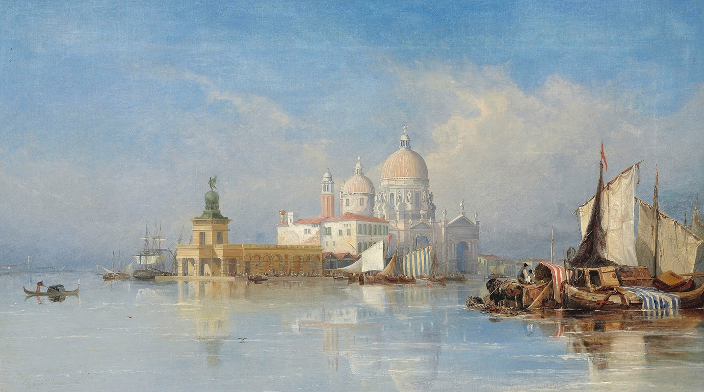 Edmund Gustavus Muller - The Dogana and Santa Maria della Salute, Venice