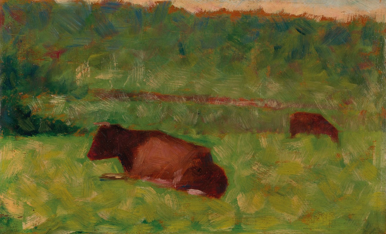 Georges Seurat - Vaches dans un pré