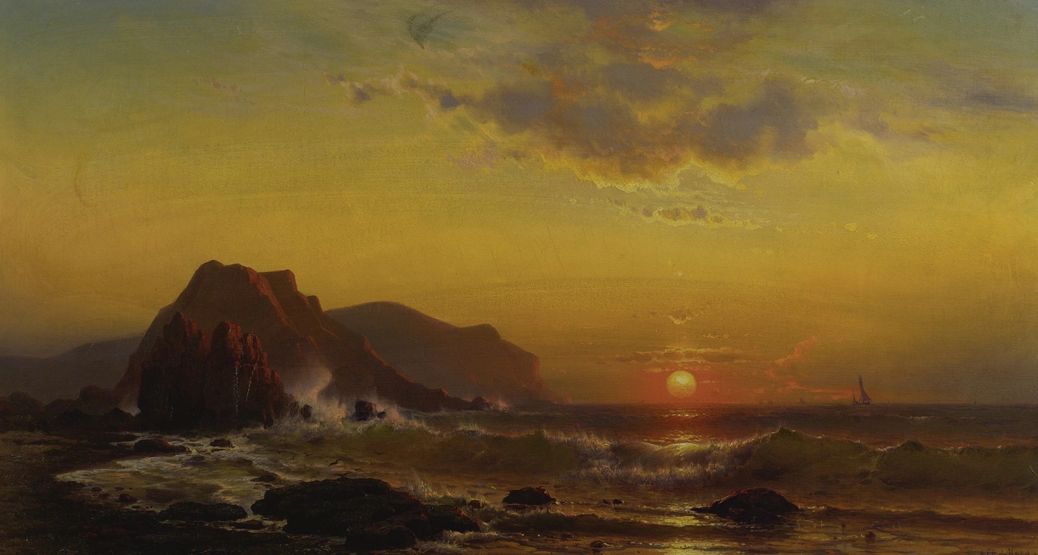 Mauritz Frederick Hendrick de Haas - Sunset Over the Waves