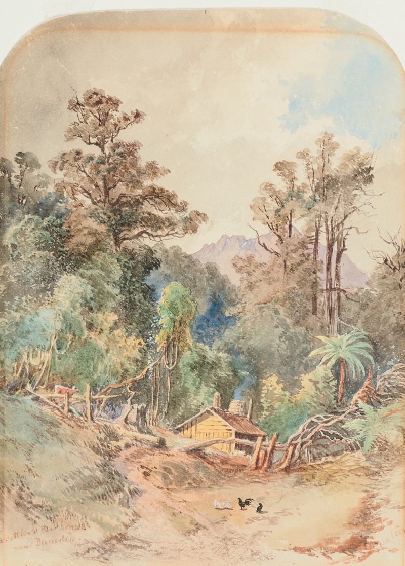 Nicholas Chevalier - A settler’s new home near Dunedin