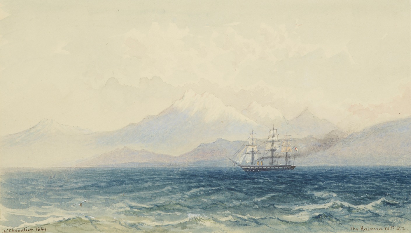 Nicholas Chevalier - The Kaikoura Mountains, N.Z.