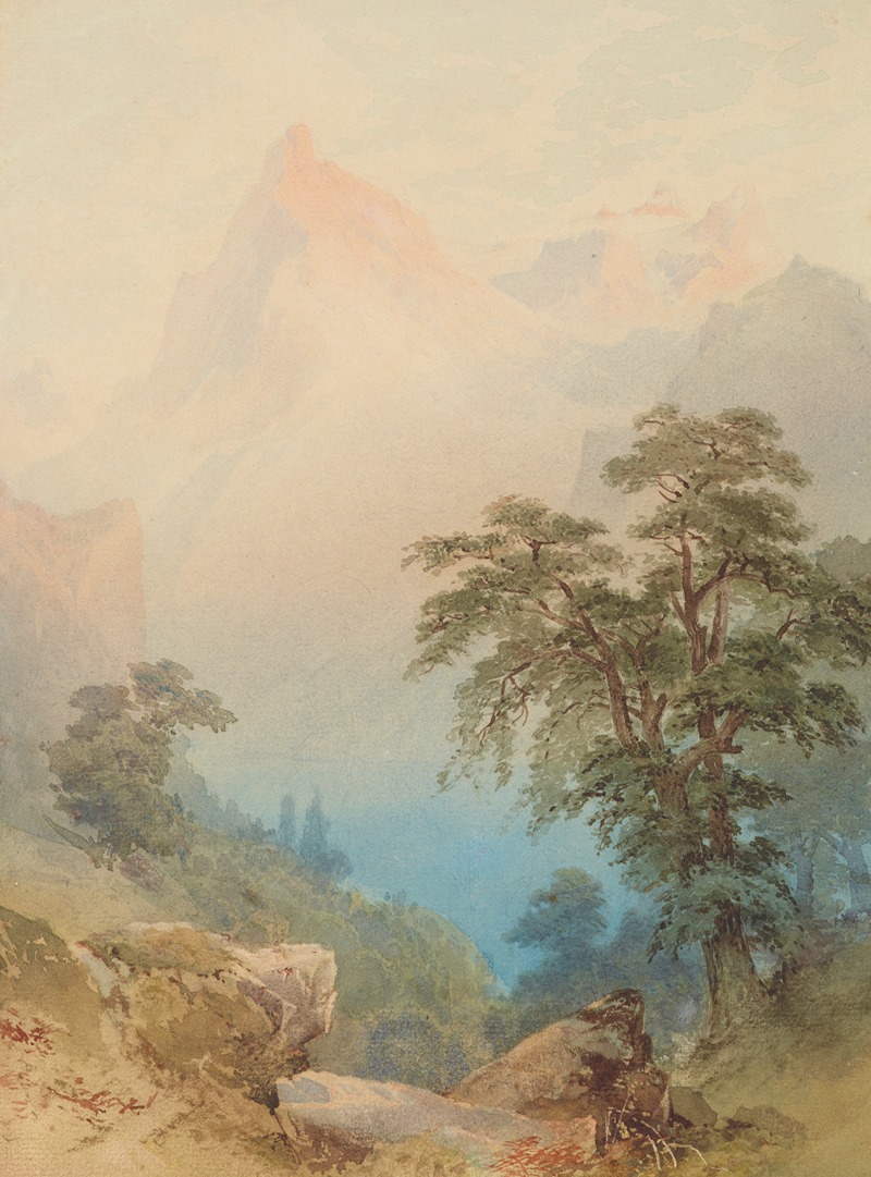 Nicholas Chevalier - Untitled (A view of the Alps)