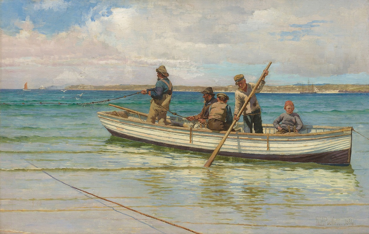 William Henry Bartlett - Hauling in the nets