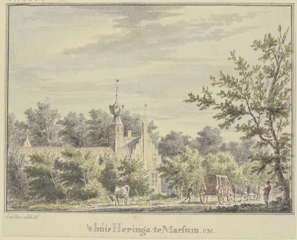 Abraham de Haen the Younger - Huis Heringa te Marsum