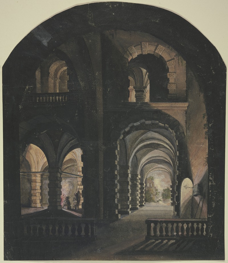 Abraham Steenwijck - Gewölbe bei Fackelbeleuchtung