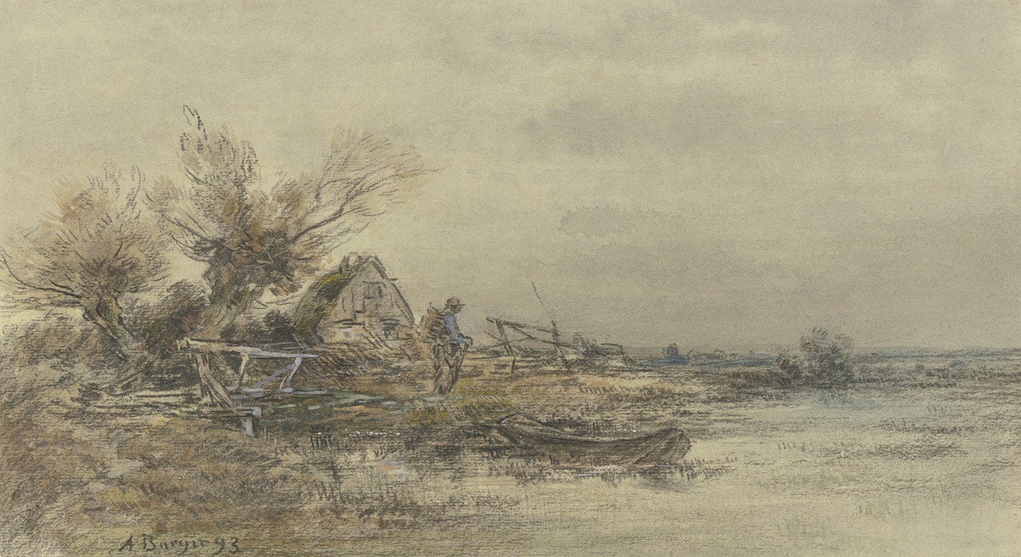 Anton Burger - Fisherman’s house by the water