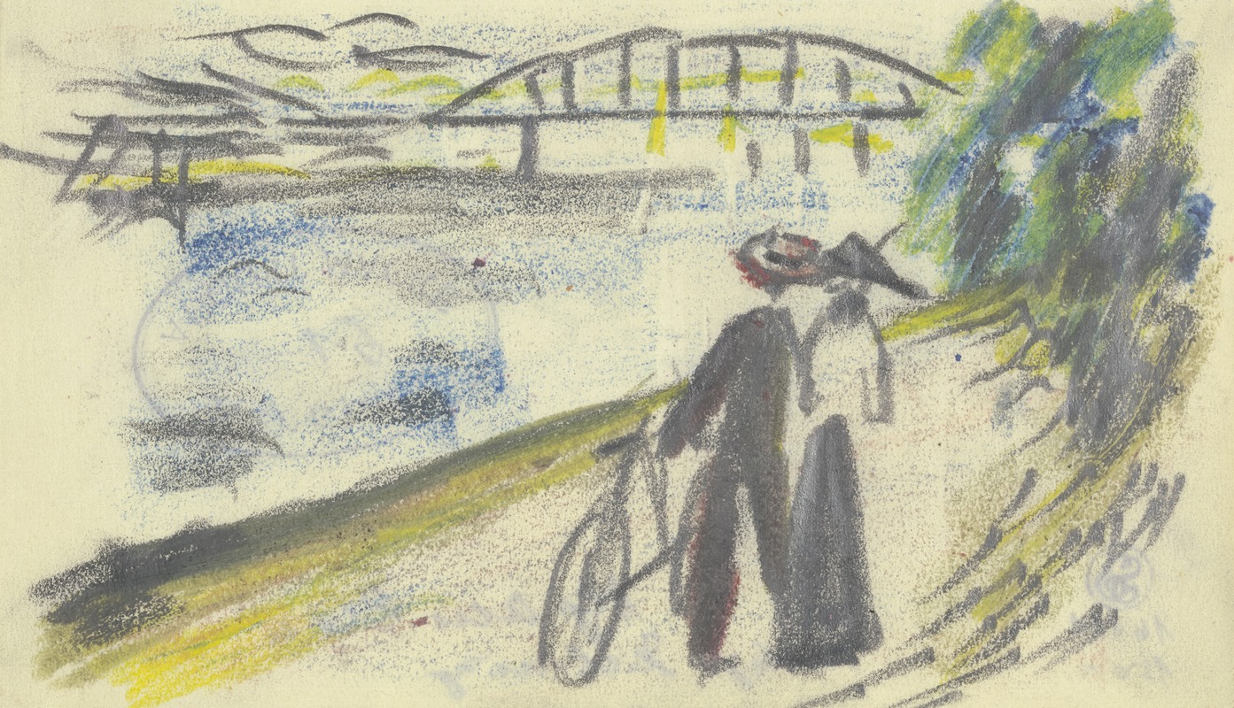 August Macke - Path at the Rhine