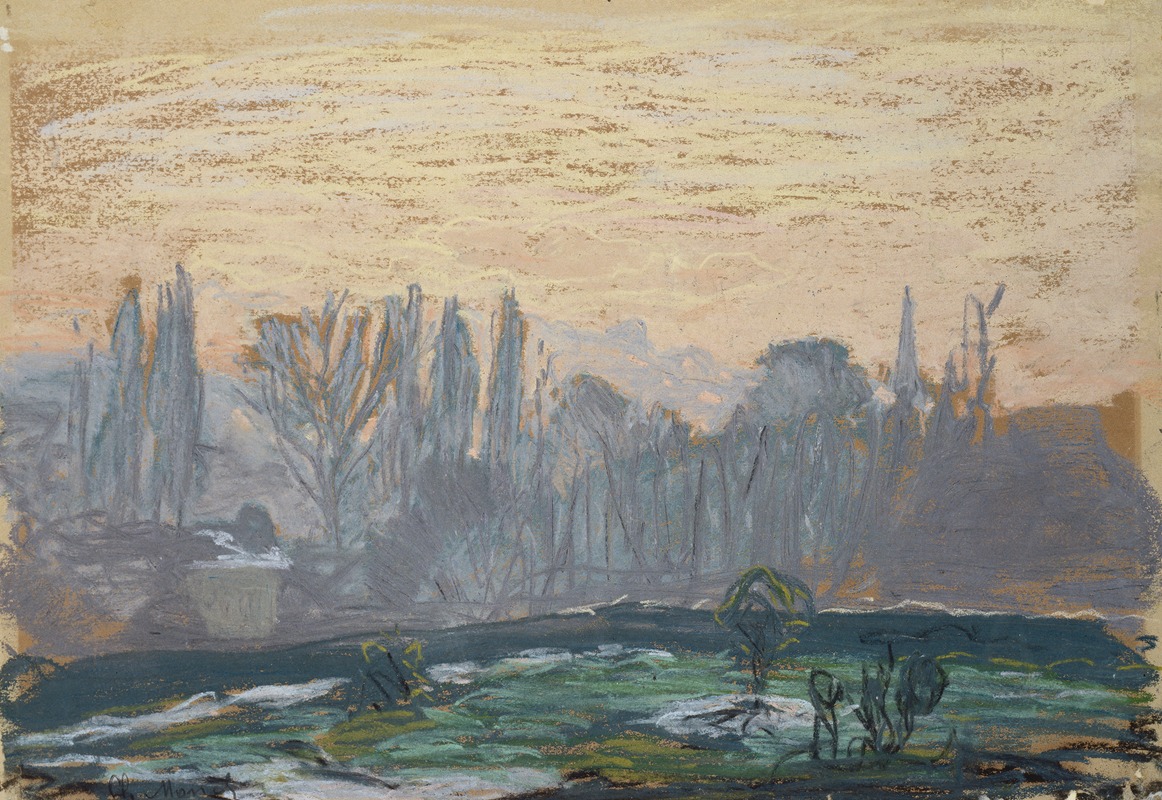 Claude Monet - Winter Landscape with Evening Sky