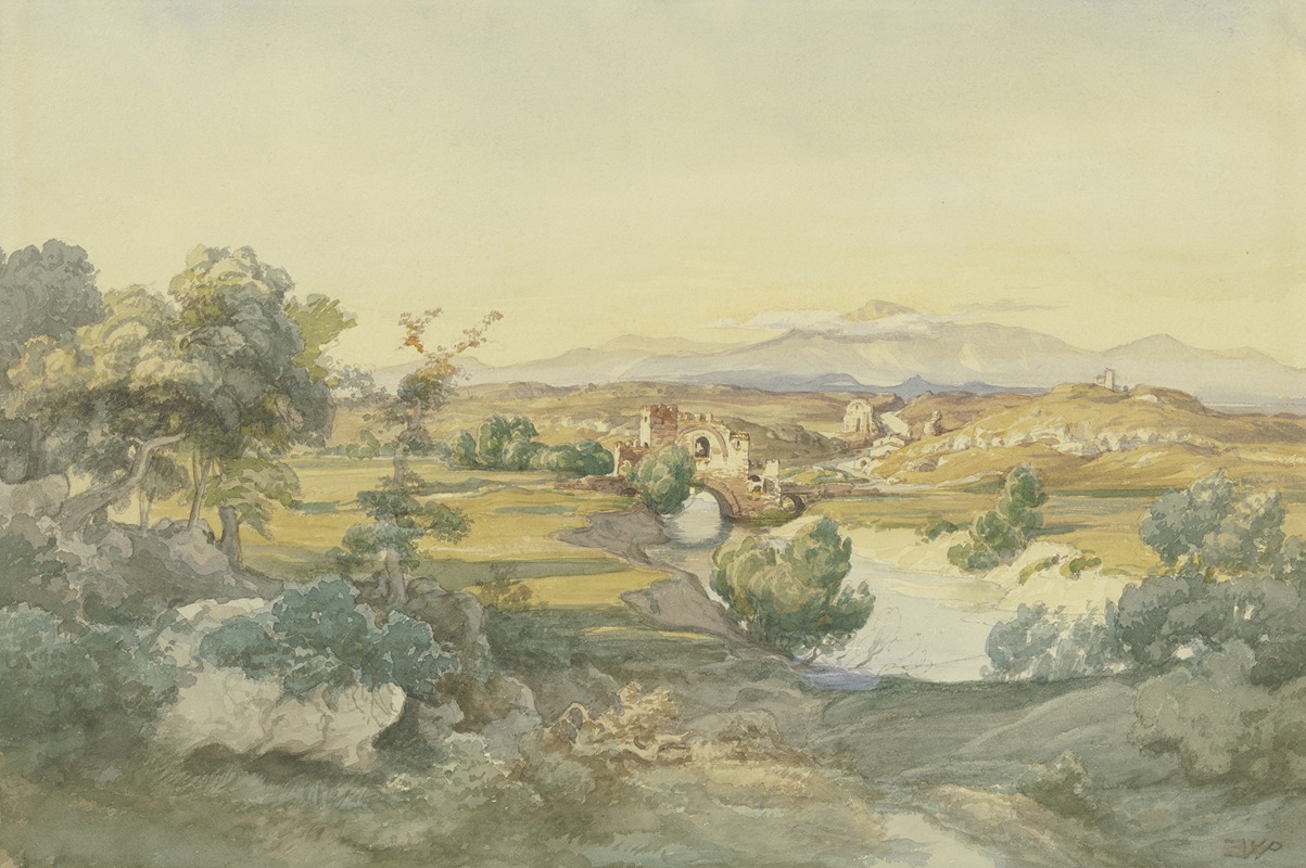 Eduard Wilhelm Pose - Italian landscape