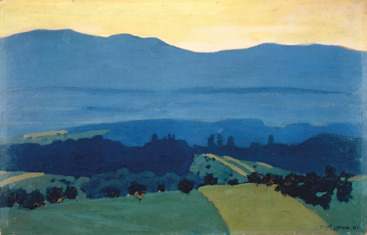 Félix Vallotton - Landscape in the Jura Mountains near Romanel