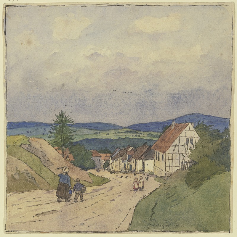 Ferdinand Balzer - Village path to the valley