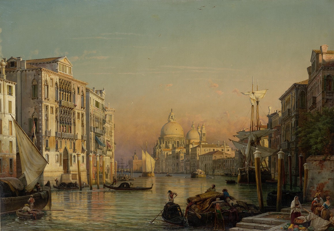 Friedrich von Nerly - The Canal Grande in Venice with a View of Santa Maria della Salute