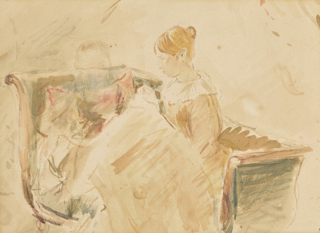 Berthe Morisot - La Broderie