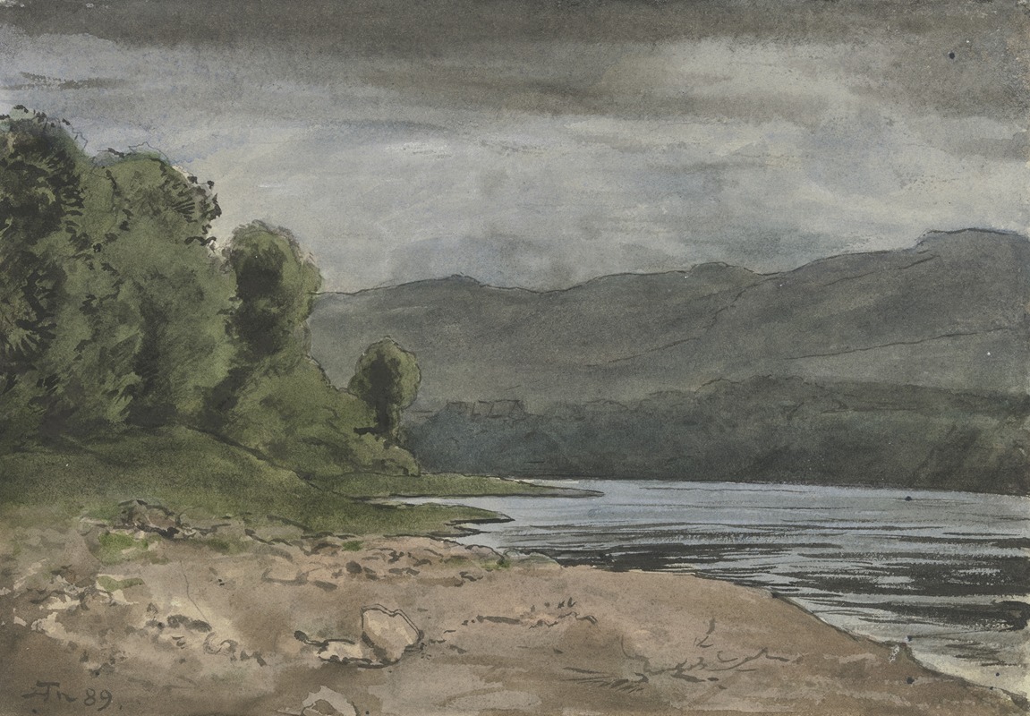 Hans Thoma - Landschaft mit Gewitterwolken