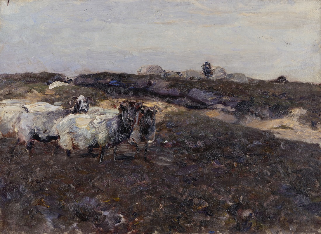 Heinrich Von Zügel - Sheeps in Moorland
