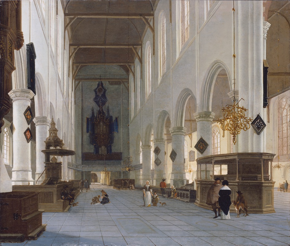 Hendrick Cornelisz. van Vliet - The Interior of the Oude Kerk in Delft