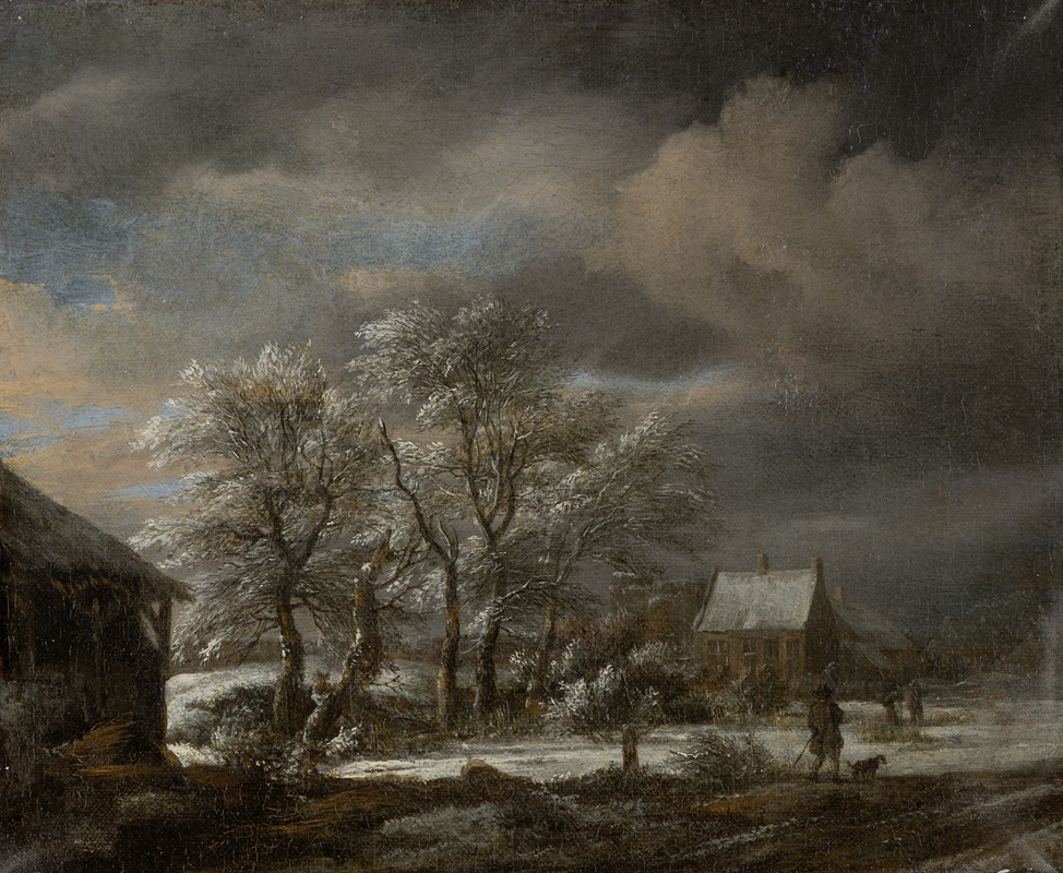 Jacob van Ruisdael - Winter Landscape with Snow-covered Trees