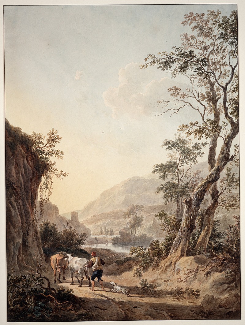 Jacob van Strij - Italianisierende Landschaft mit einem Hirten