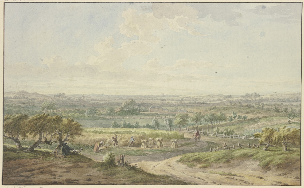 Jacobus Buys - Weite Landschaft mit der Kornernte