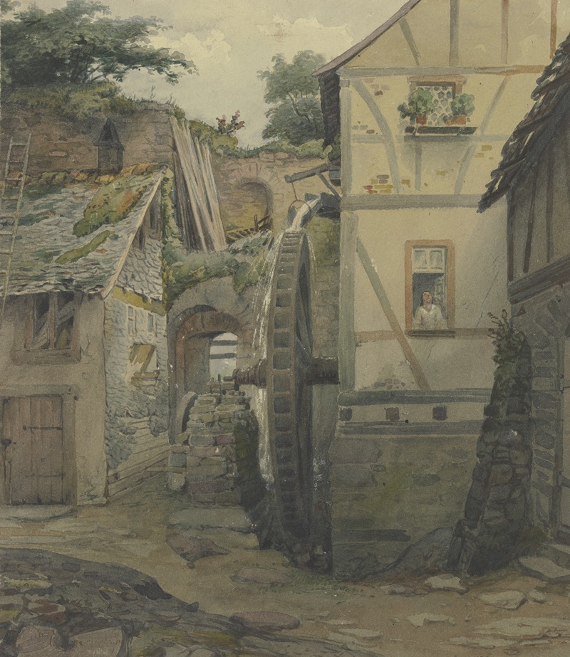 Jakob Fürchtegott Dielmann - Village motif