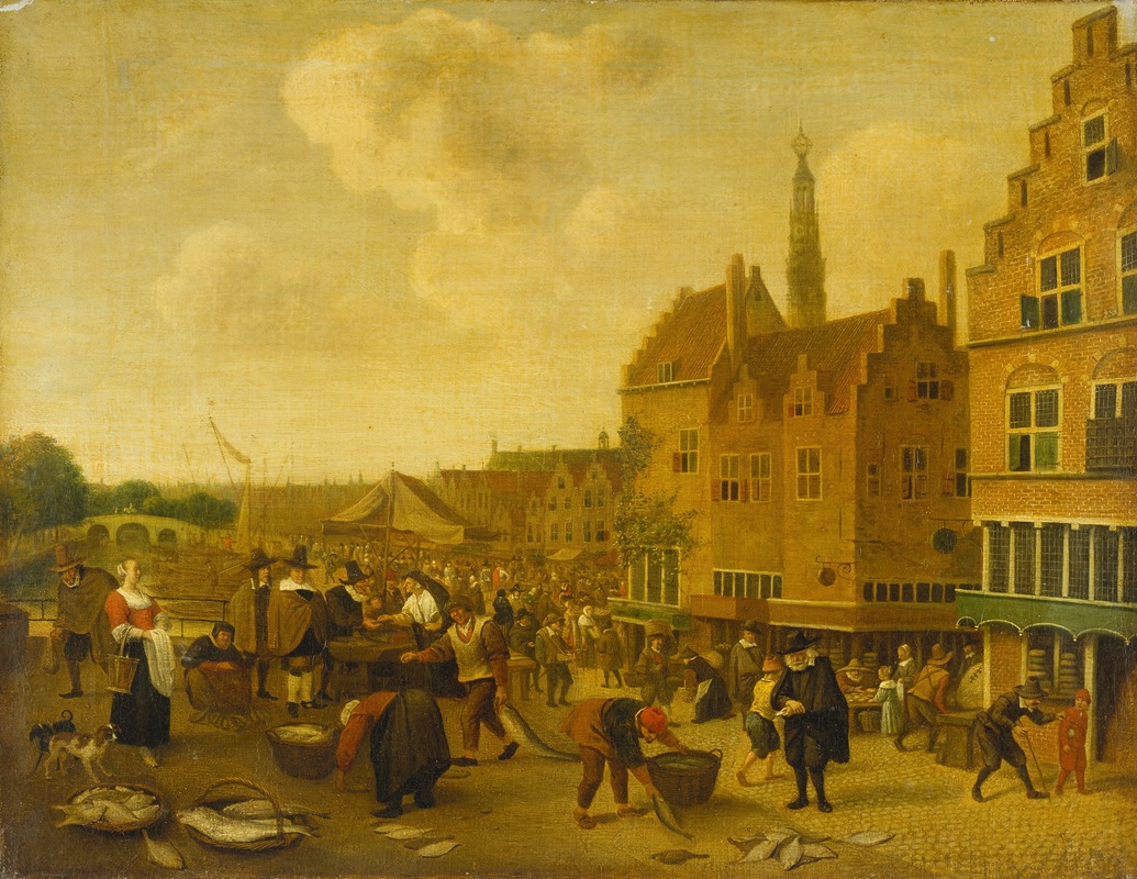Jan Steen - The Fish Market at Leyden