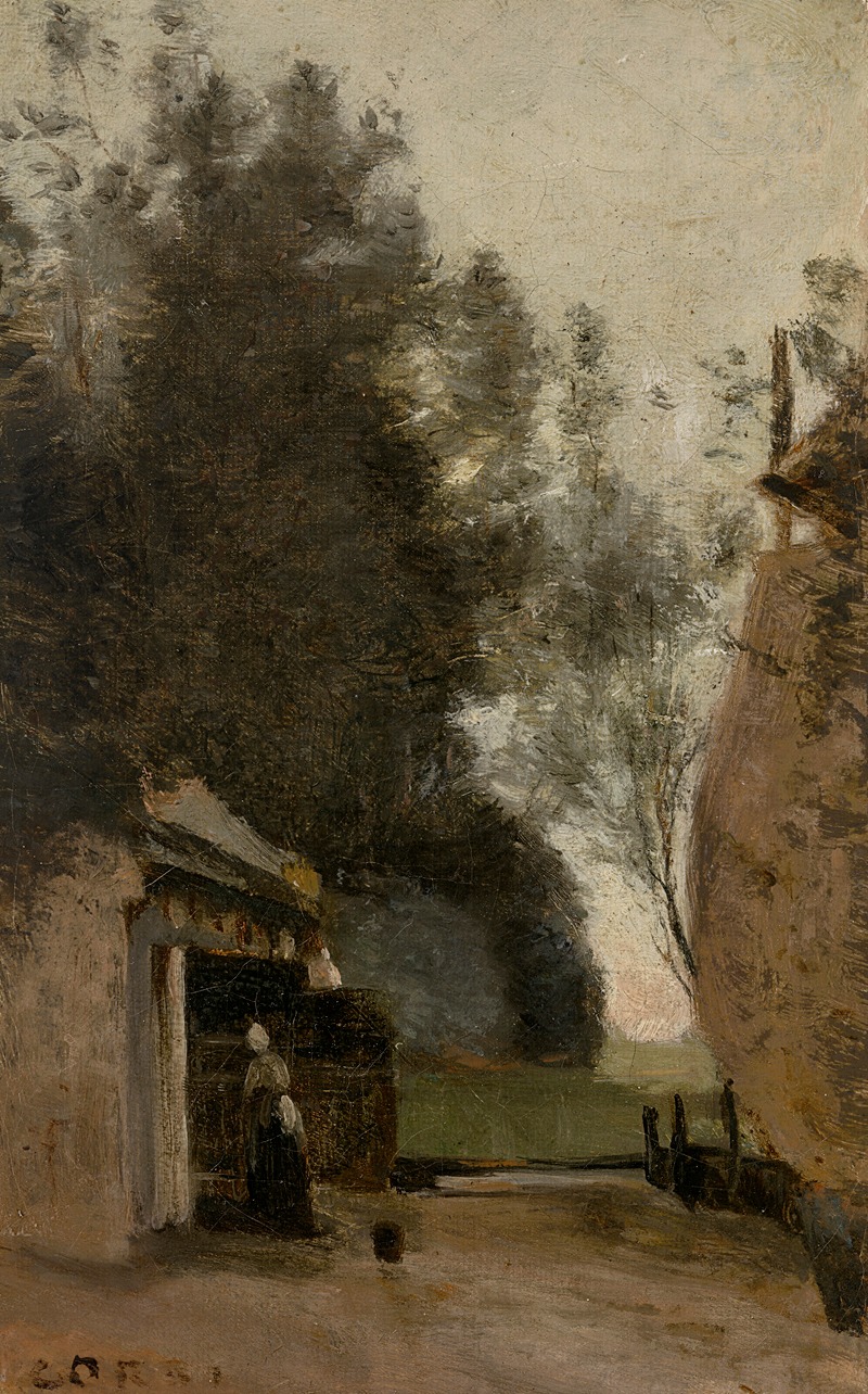 Jean-Baptiste-Camille Corot - Environs d’Amsterdam, petite ferme des bords de l’Amstel