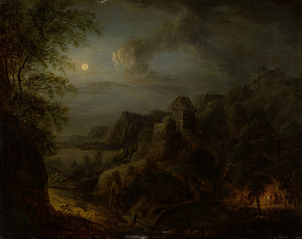 Johann Georg Trautmann - Landscape with Full Moon