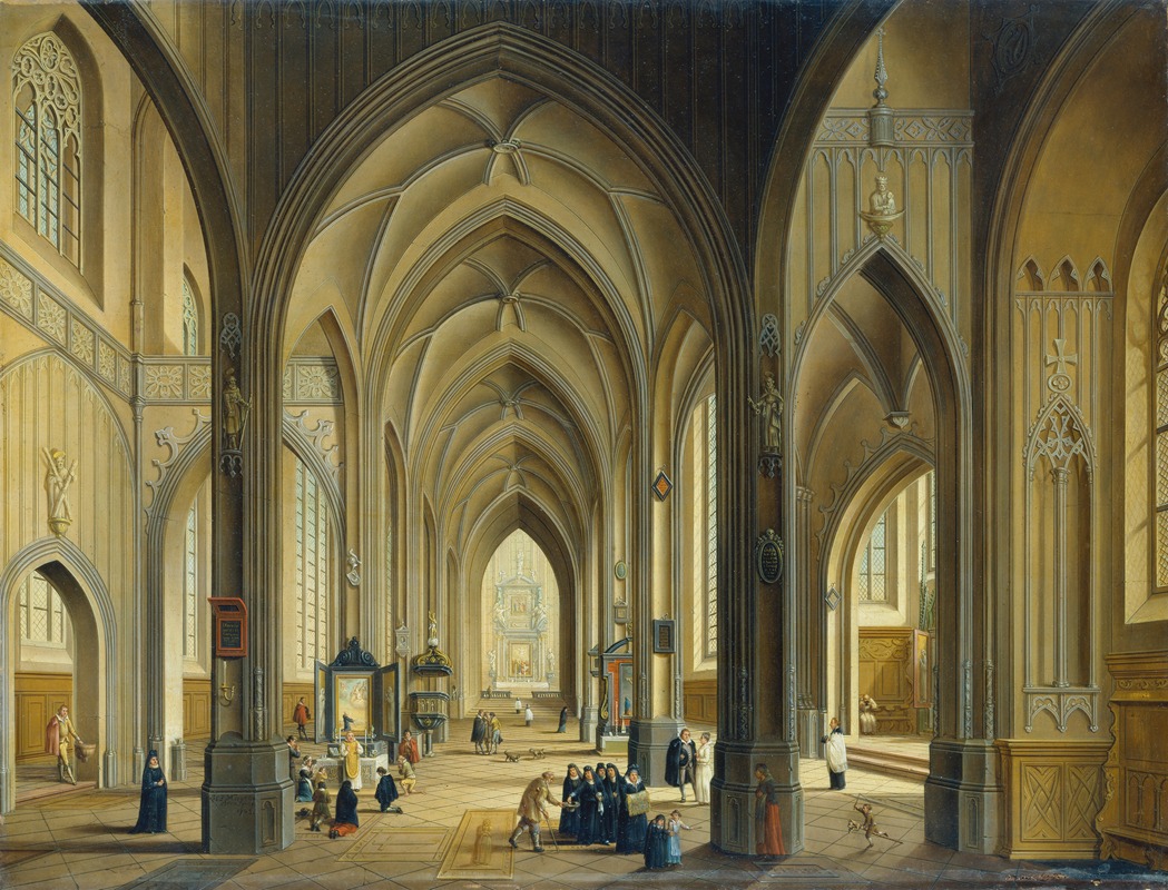 Johann Ludwig Ernst Morgenstern - Interior of a Gothic Church