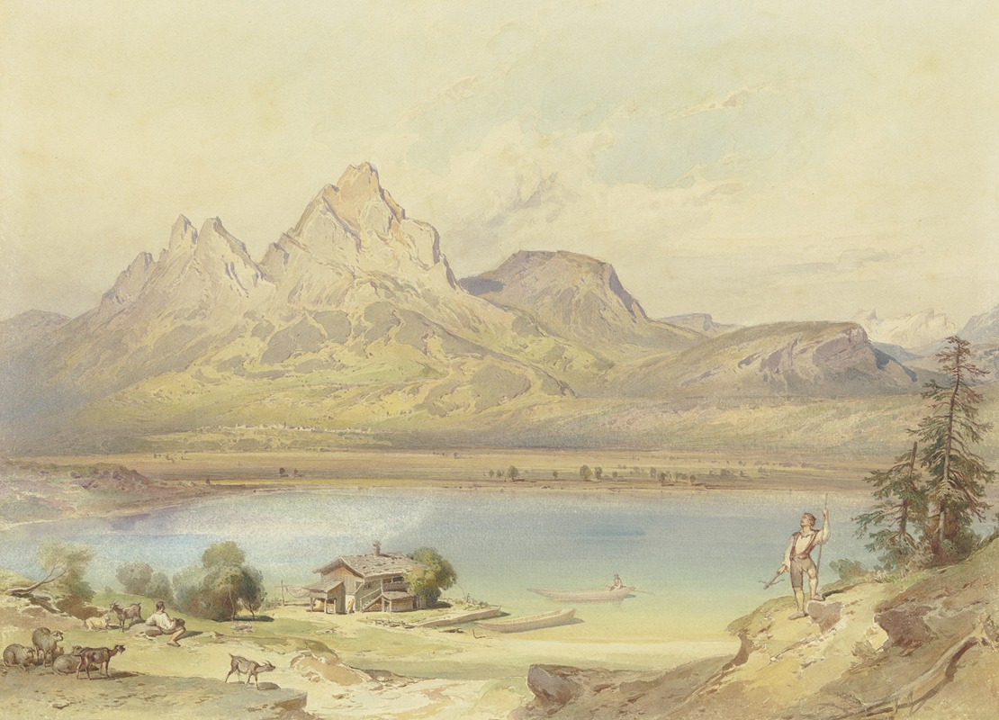 Leopold Rottmann - At the Lake Lucerne